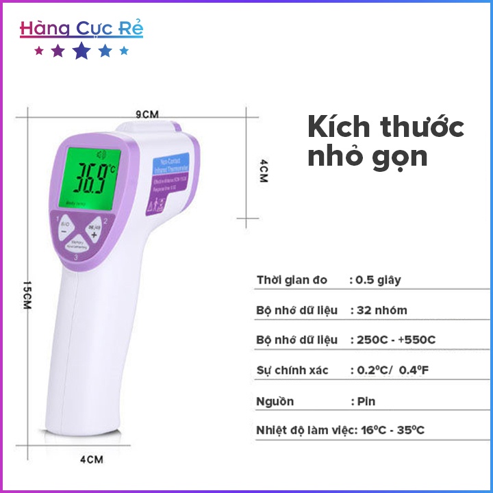 Máy đo nhiệt độ từ xa cho bé, không cần tiếp xúc, đo nhanh và chính xác - Shop Hàng Cực Rẻ