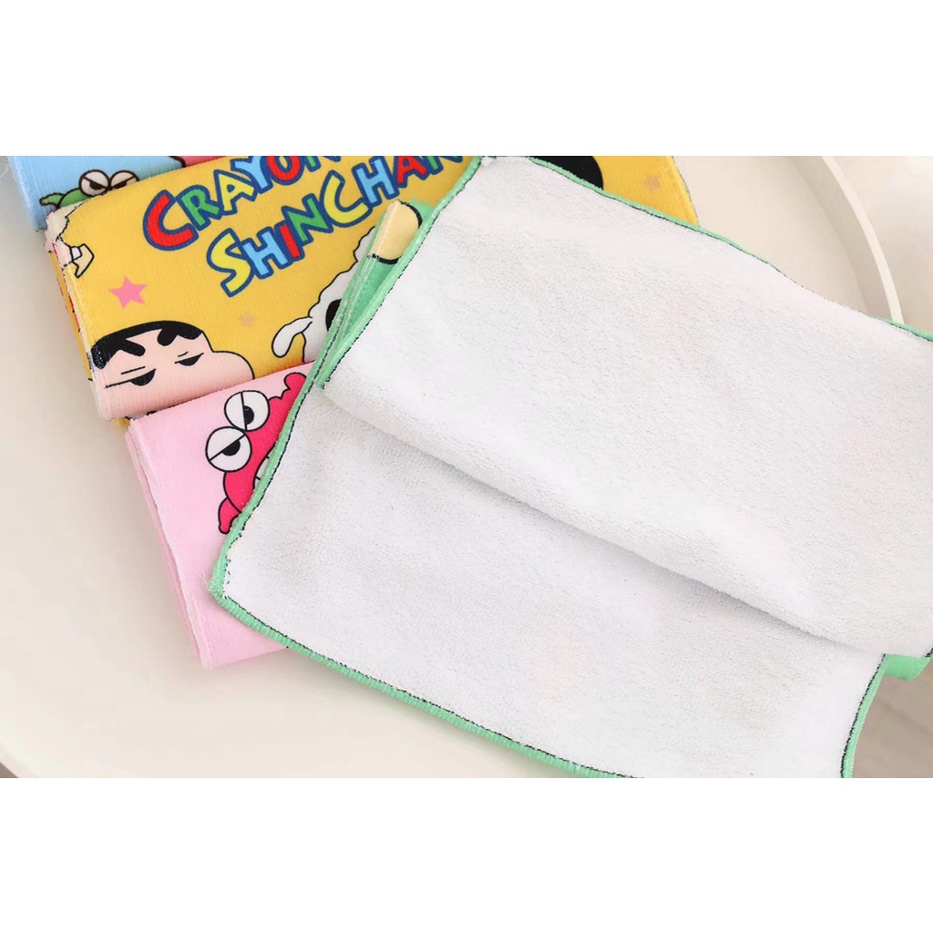 Khăn Tay Hình Vuông Nhỏ Họa Tiết Cậu Bé Bút Chì Shin-Chan Dành Cho Trẻ Mẫu Giáo