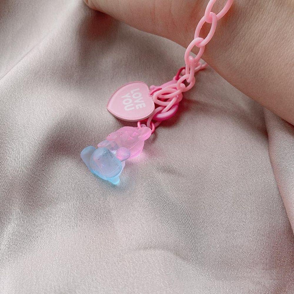 Vòng Tay Mặt Hình Gấu Nhiều Màu Dễ Thương Cho Nữ