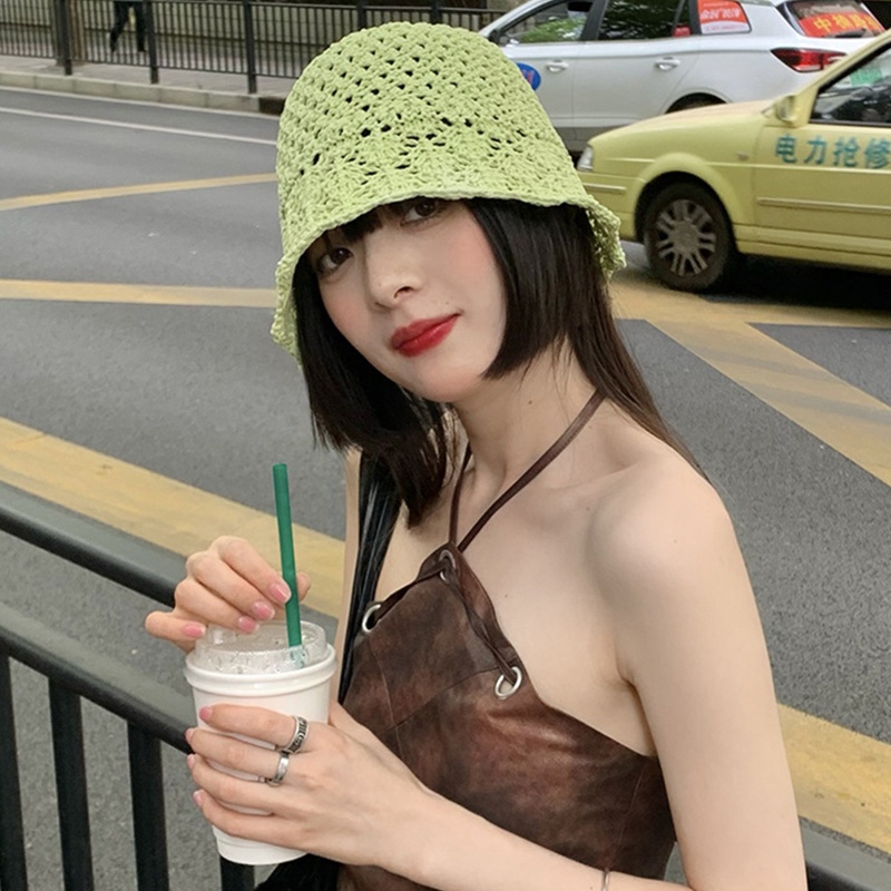 Mũ Vành Rộng Màu Sắc Đơn Giản Thời Trang Mùa Hè Sành Điệu Cho Nữ