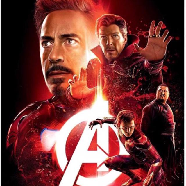 Tấm poster dán tường phim Avengers 3 Infinity War chất liệu giấy kraft trang trí nhà cửa