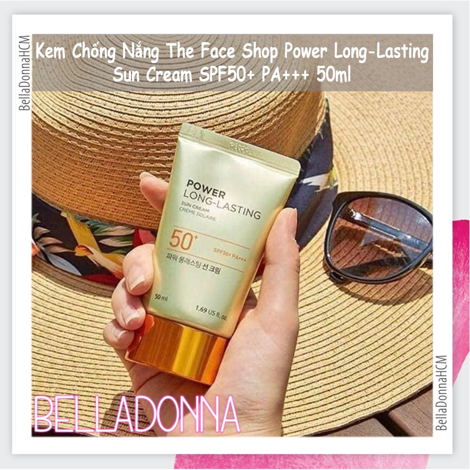 Kem chống nắng The Face Shop Power Long-Lasting Sun Cream SPF50+ PA+++ 50ml