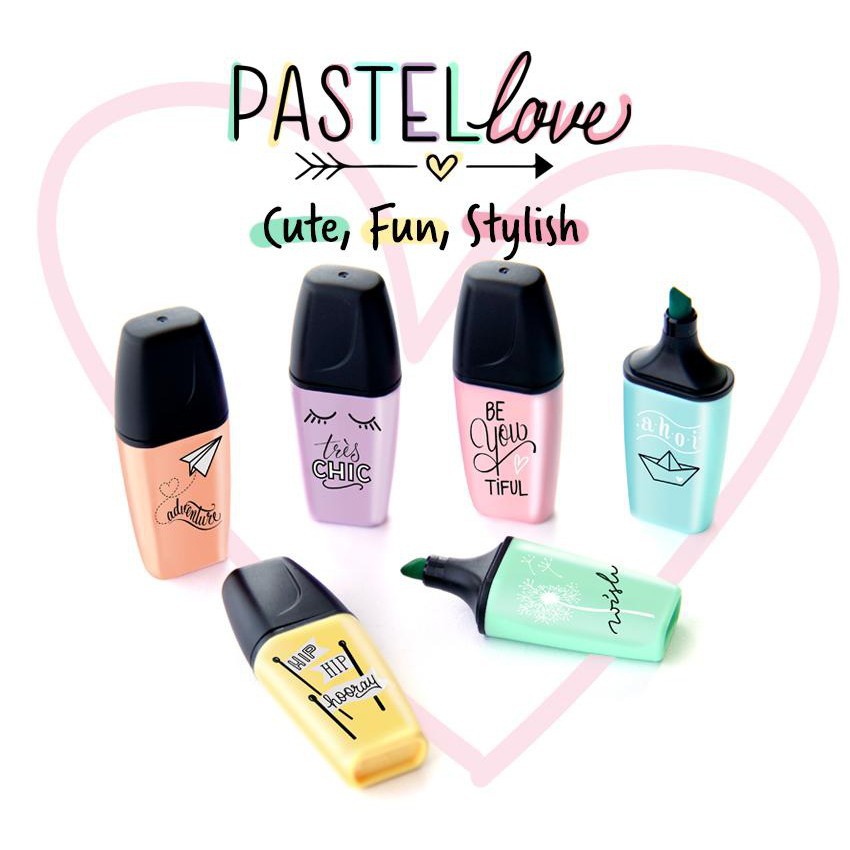 Bút đánh dấu highlight Stabilo Boss Mini pastel 6 màu [SALE SẬP SÀN]