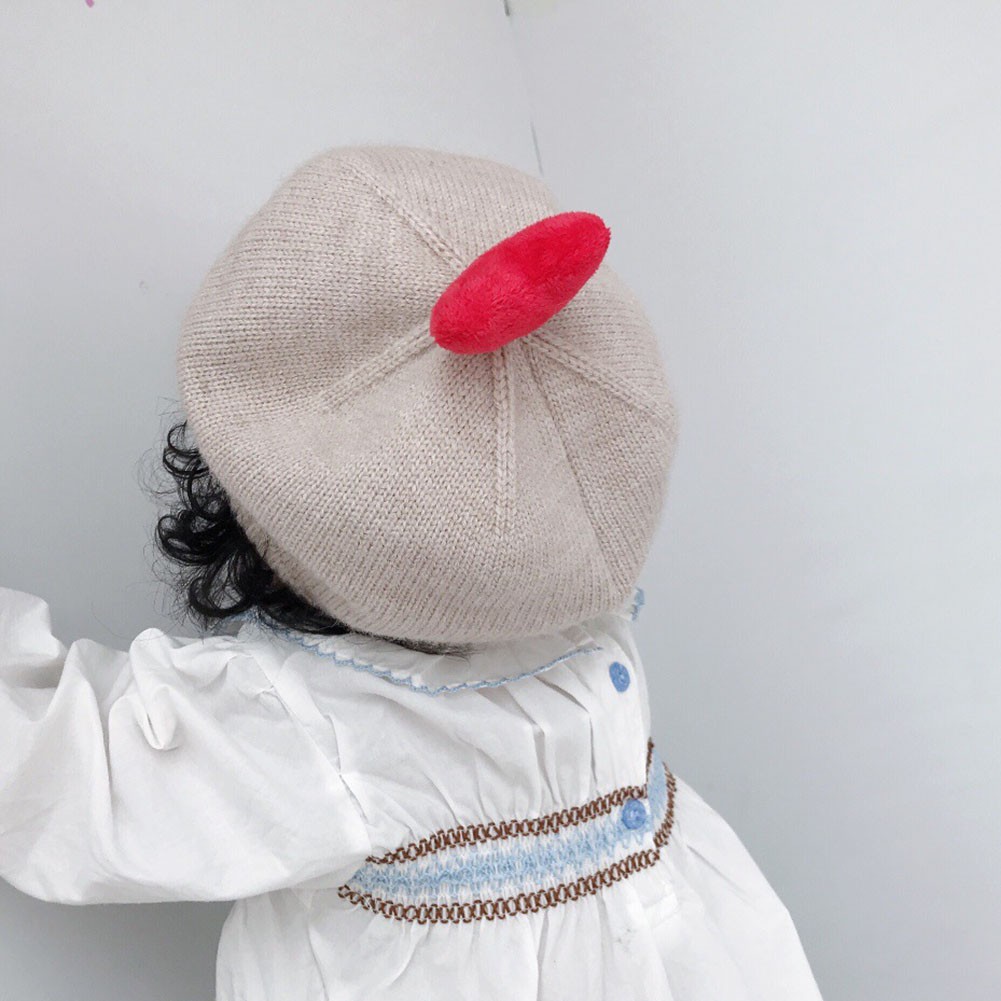 Mũ Beret Màu Trơn Thời Trang Hàn Quốc Cho Bé