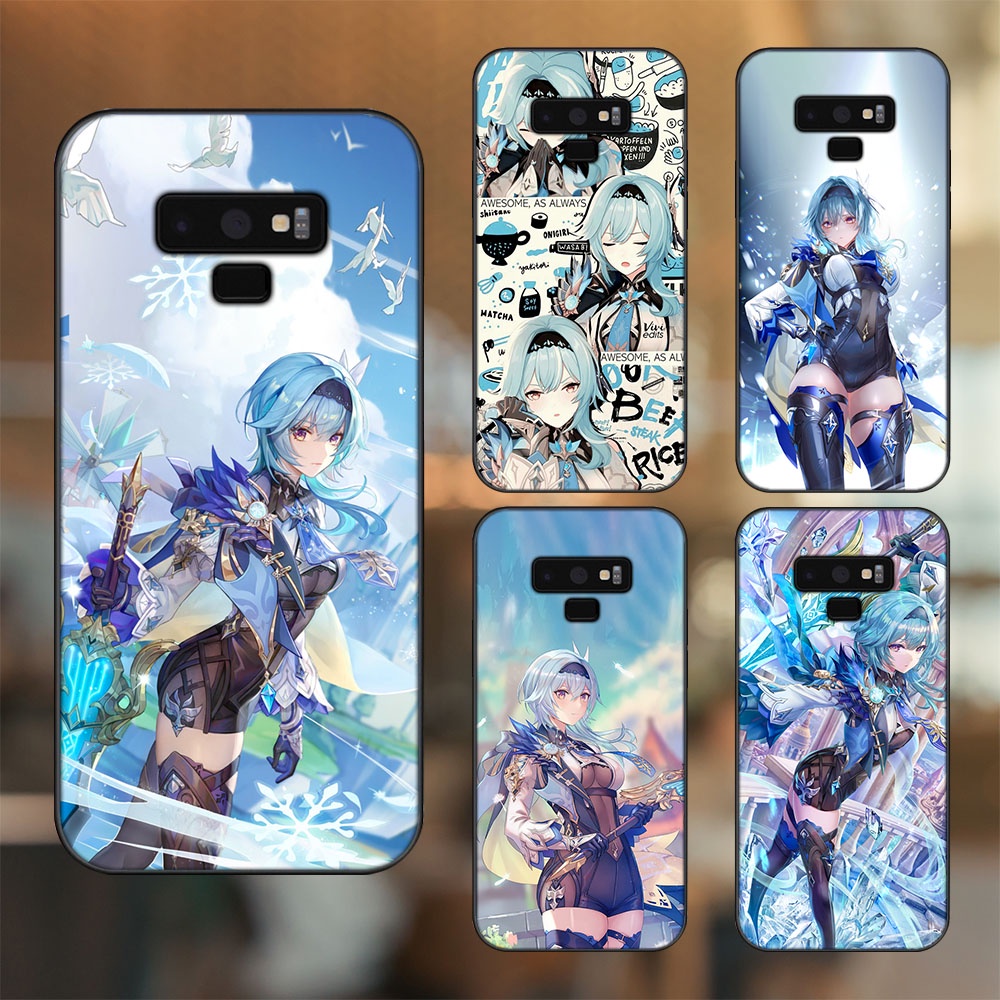 Ốp lưng Samsung Note 9 viền đen in hình Eula Genshin Impact