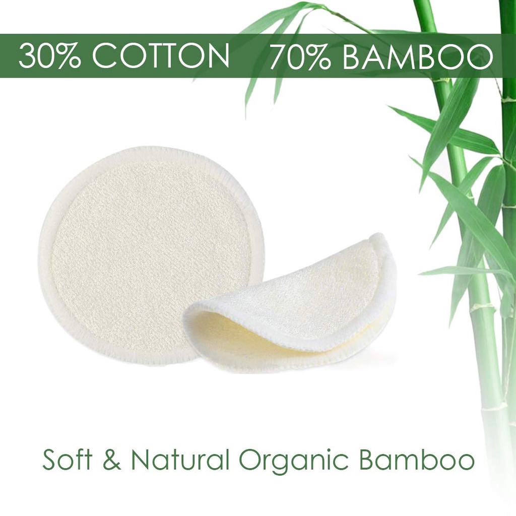 Bông tẩy trang chất liệu cotton tre tái sử dụng tiện lợi