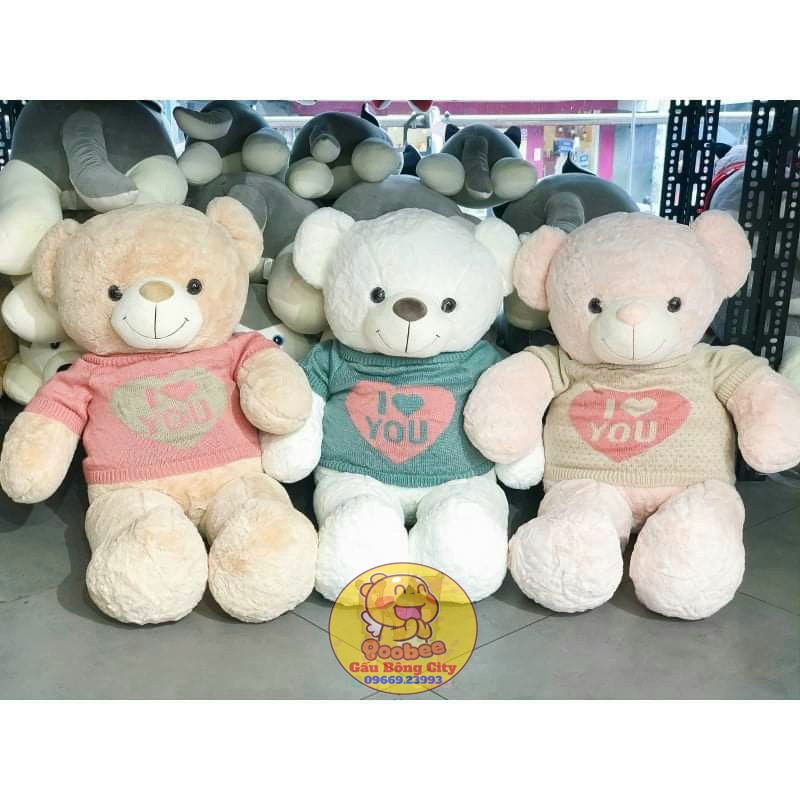 Gấu Bông Teddy I Love You Mềm Mịn Quà Tặng Người Thương Gấu Bông City