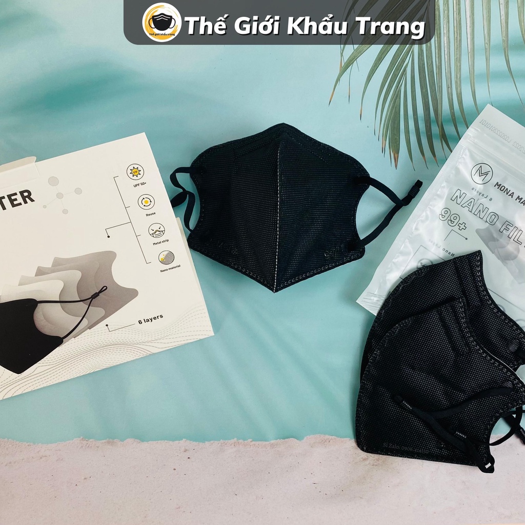 [FREESHIP] Set 3cái khẩu trang 3D Mona Mask N99 - 6 lớp, khẩu trang Mona Mask Top Khẩu Trang Tốt nhất Việt Nam