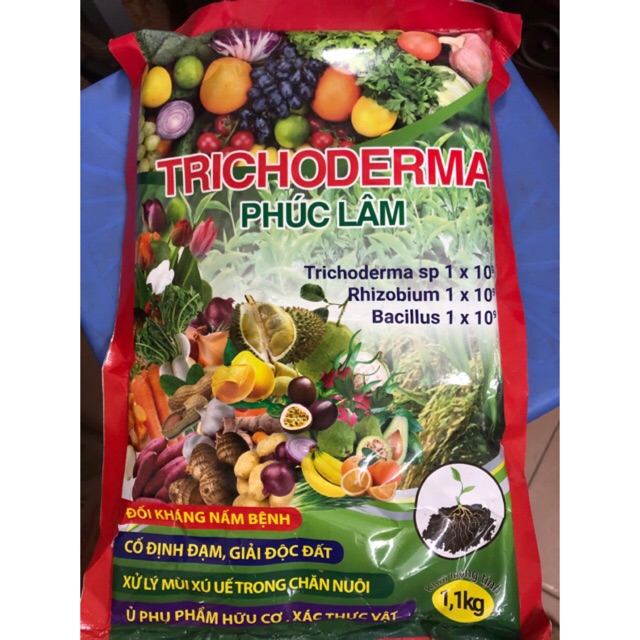 Chế phẩm Trichoderma Phúc Lâm (1kg)  kháng bệnh, cải tạo đất, ủ phân chuồng...