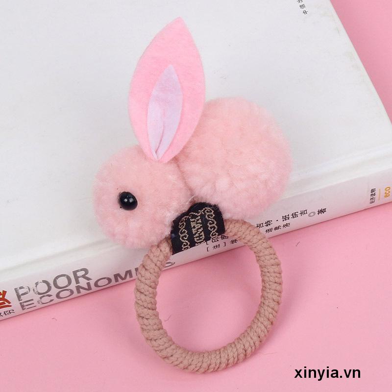 Kẹp tóc/dây buộc tóc hình thỏ đáng yêu phong cách Hàn Quốc
