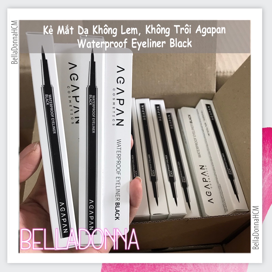 Bút Kẻ Mắt Nước Lâu Trôi, Không Lem Agapan Waterproof Eyeliner Black 0.5g