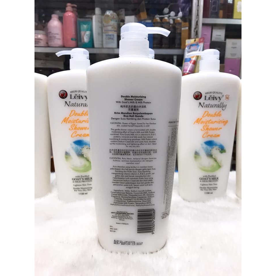 Sữa Tắm Trắng Da Dưỡng Ẩm Leivy Nhân Lộc Tinh Chất Sữa Dê Cao Cấp Chính Hãng Malaysia 1150ml | BigBuy360 - bigbuy360.vn