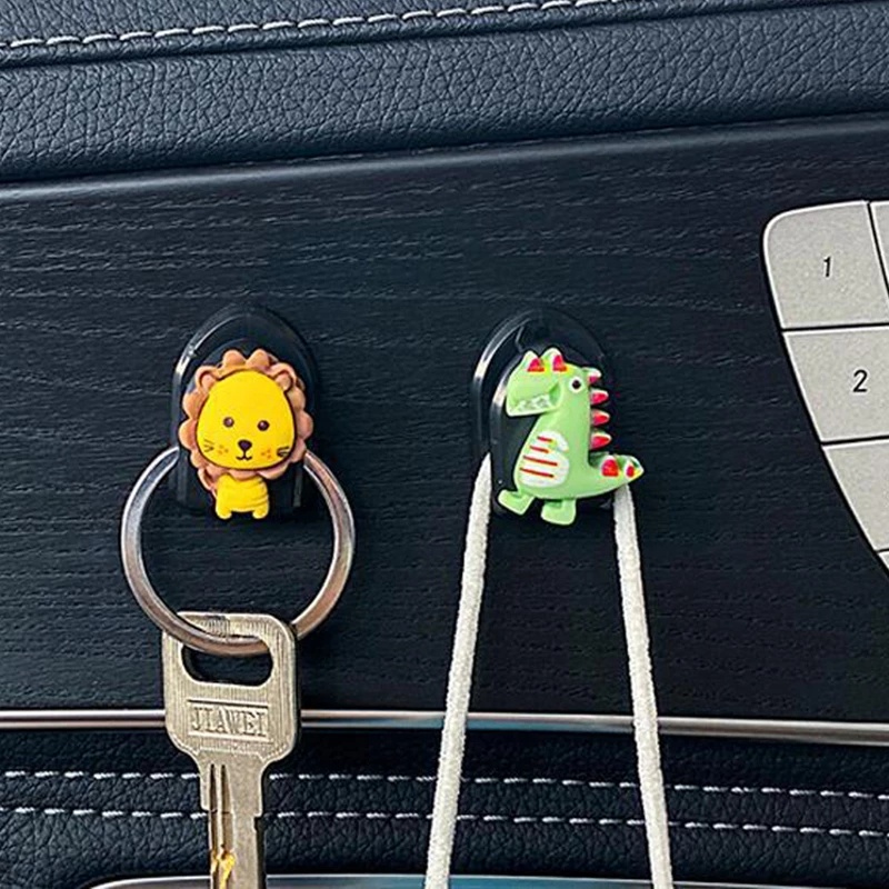 Bộ 2 Móc Treo Đồ Dán Tường Hình Thú Hoạt Hình Dễ Thương