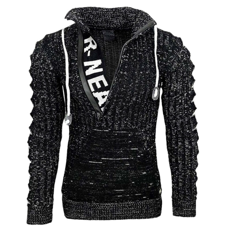 Men Long Sleeve Sweater Coat Casual Winter Warm Zipper Outwear