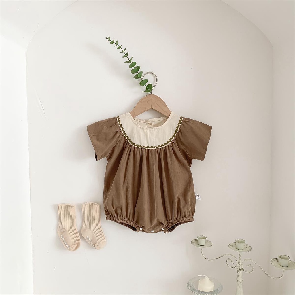 Bộ Áo Liền Quần Tay Cánh Tiên Dễ Thương Cho Bé Gái