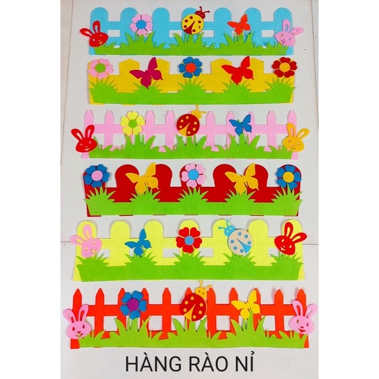 Hàng rào nỉ - dài 50cm - Trang trí trường mầm non