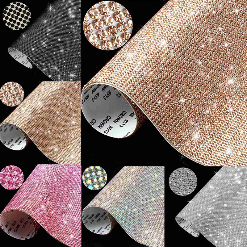 Miếng dán trang trí xe hơi đính đá lấp lánh