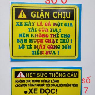 Tem logo cảnh báo vui nhộn