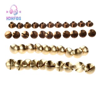 Bộ gồm 20 nút đinh tán kiểu trơn 4mm & 6mm trang trí vải da, dây nịt