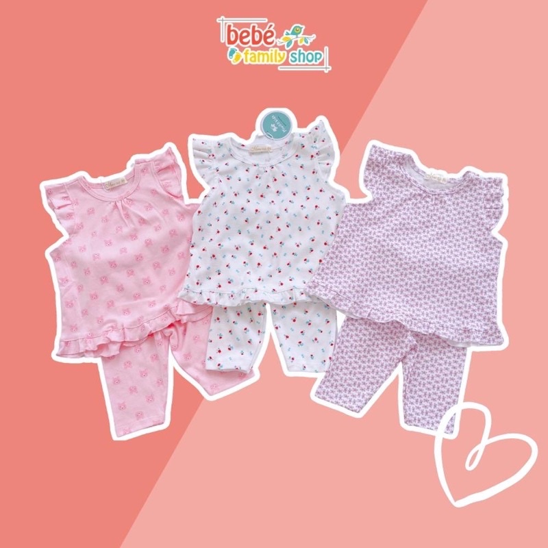 Bộ lửng cotton cánh tiên hoạ tiết dễ thương cho bé gái MIWOO