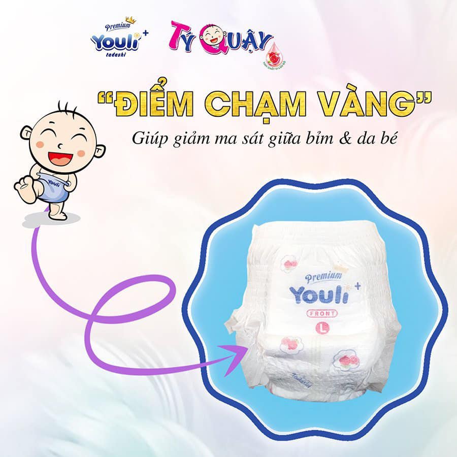 [GIÁ ƯU ĐÃI] Bỉm Youli Tadashi Tý Quậy Mẫu Mới - Bỉm dán/quần S72/M66/L60/XL54/XXL50/XXXL46