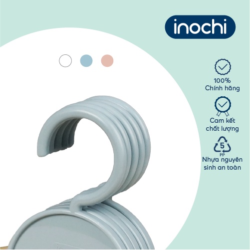 Móc áo cho trẻ em Inochi - Hara 188 màu Trắng ngọc/Hồng nhạt/Xanh nhạt