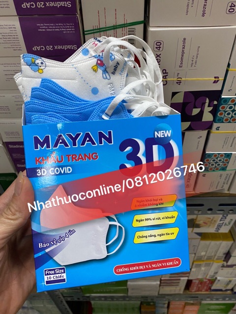 KHẨU TRANG MAYAN 3D (10 chiếc) | BigBuy360 - bigbuy360.vn