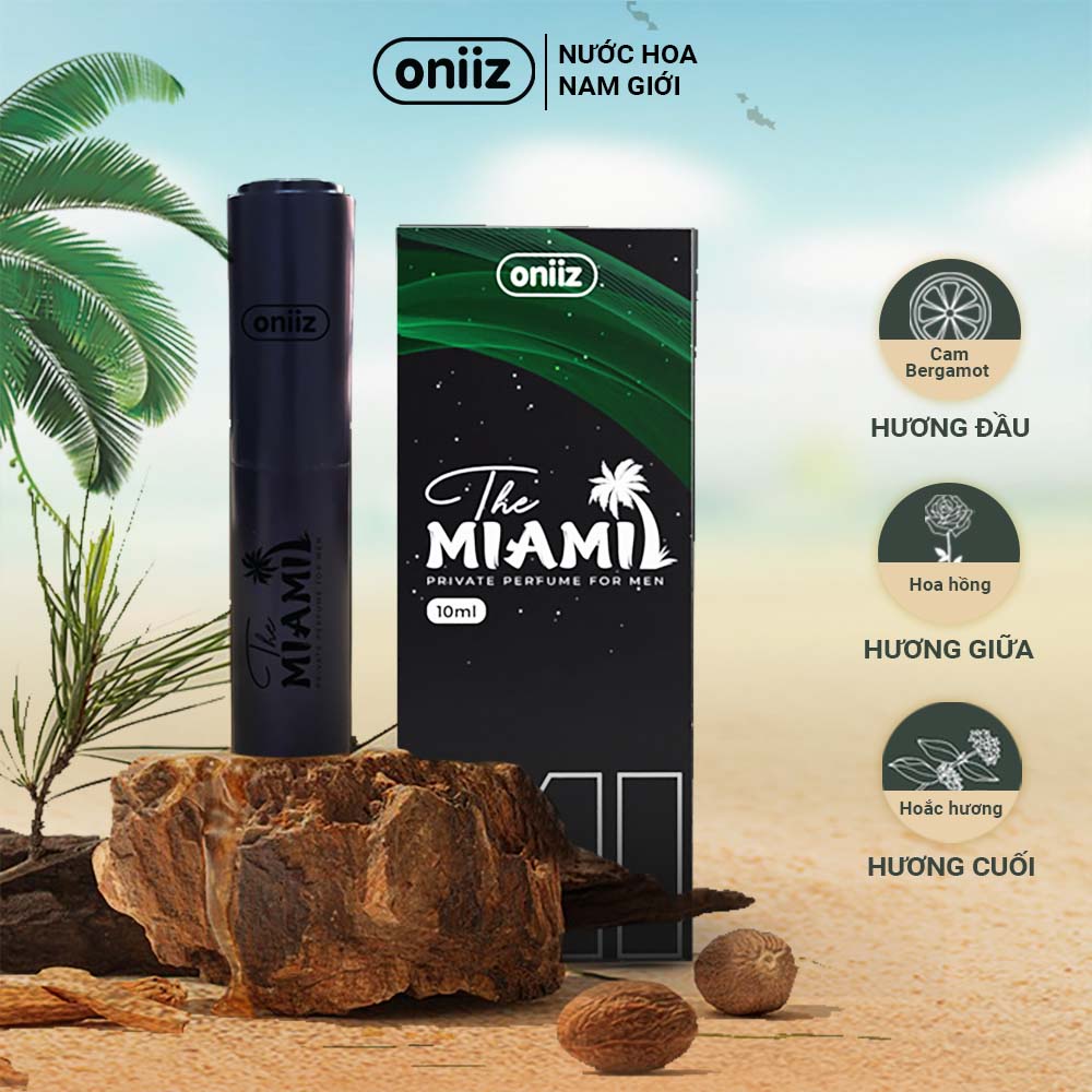 Oniiz Scent - Nước hoa nam giới THE MIAMI - Chai xịt 10ml