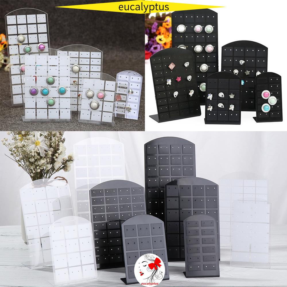 Giá Đỡ Trưng Bày Khuyên Tai Bằng Nhựa 3 Kích Thước Màu Trắng/ Đen