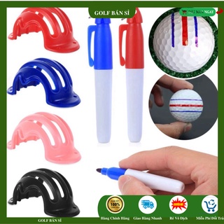 Dụng cụ kẻ line golf trên bóng có kèm bút giúp nhận biết đường bóng rõ hơn