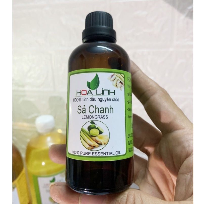 Chai 100ml tinh dầu sả chanh - đuổi muỗi thơm phòng