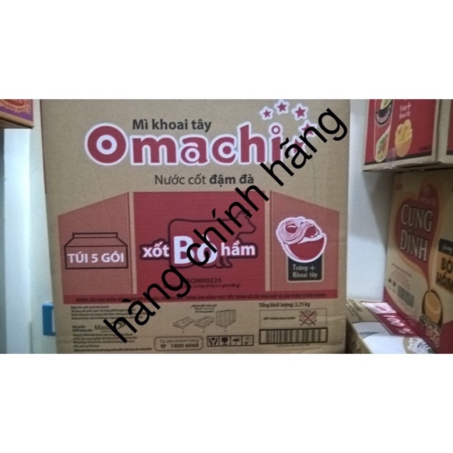 Thùng 30 gói Omachi Bò , sườn 80 gr