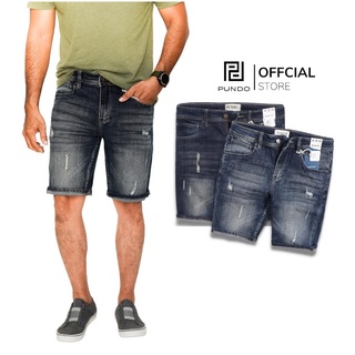 Quần short jean nam chất cotton jean cao cấp 2 mẫu xé nhẹ dễ phối PUNDO QSPD6