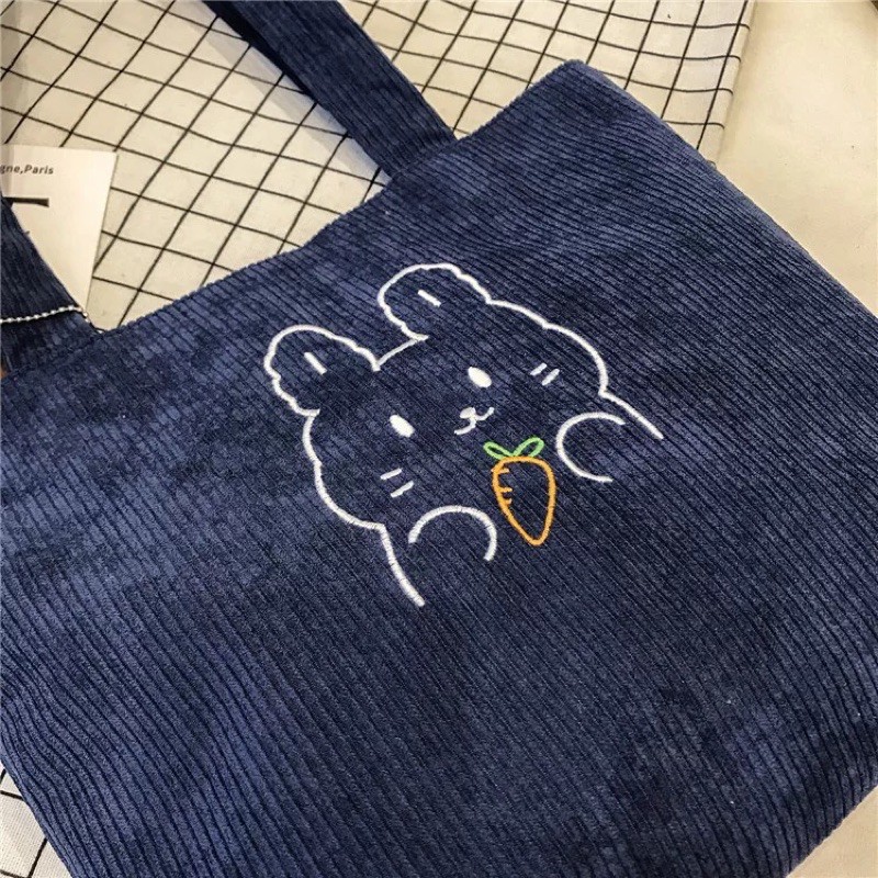 Túi tote cỡ lớn hình thỏ dễ thương