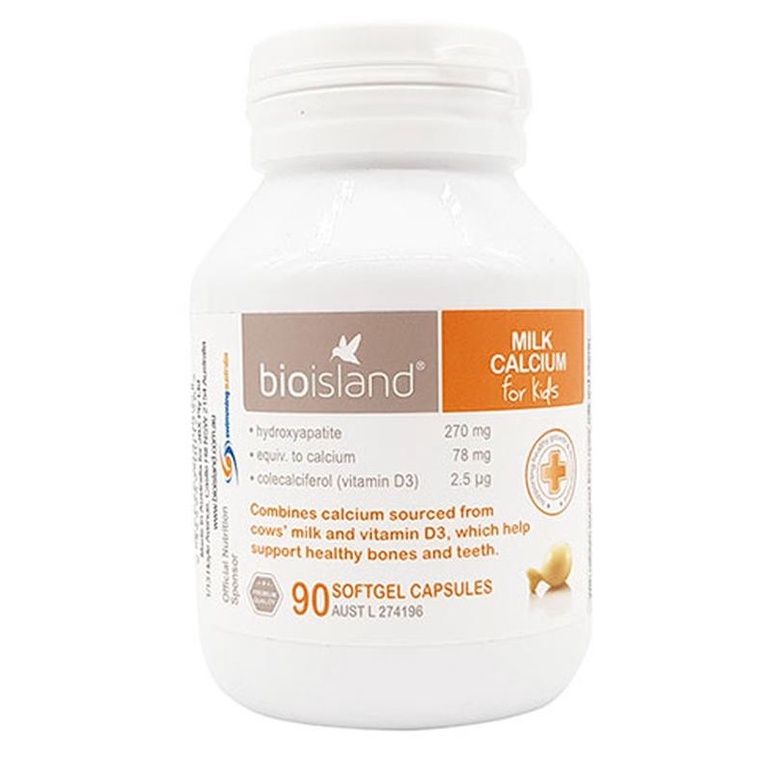 Canxi sữa Bio Island cho bé từ 7m 90v Úc