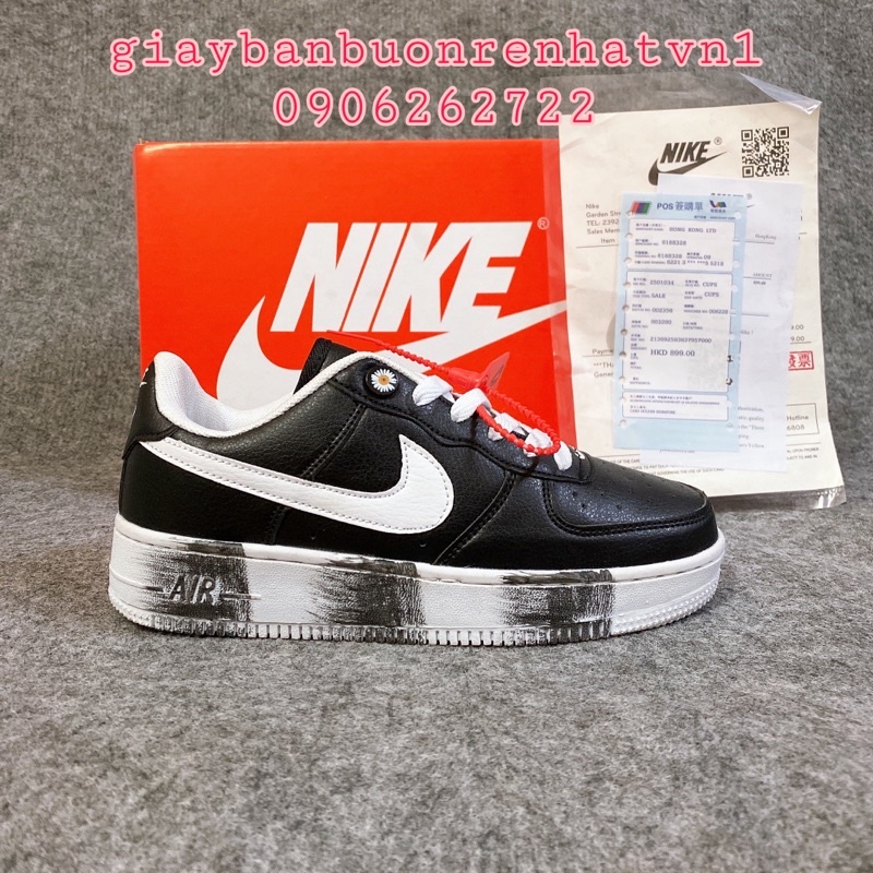 Giày Nike Air Force 1 Paranoidse G-Dragon Giày hoa cúc đen Peaceminusone Tặng kèm Boxbill Tất Lọ Tẩy