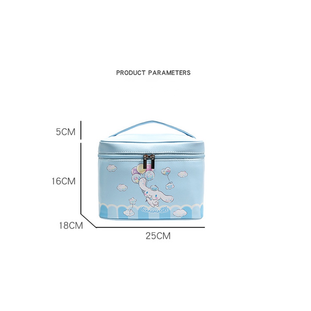 Túi Đựng Mỹ Phẩm Sức Chứa Lớn Họa Tiết Hoạt Hình Hello Kitty