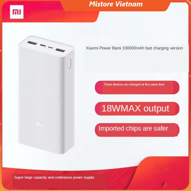 Pin sạc dự phòng Xiaomi Mi power bank 30000mAh Gen3 18W