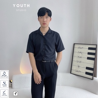 Áo sơ mi cổ Vest ngắn tay chất lụa,form dáng Hàn Quốc
