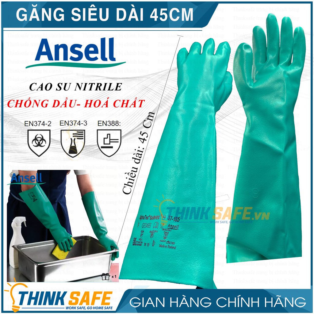 GĂNG TAY CHỐNG HÓA CHẤT ANSELL 37-185