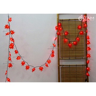 Dây đèn led trang trí Lá phong đỏ TTTM