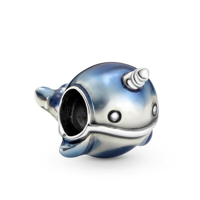 Hạt Charm Mạ Bạc S925 Hình Động Vật Biển Mùa Hè