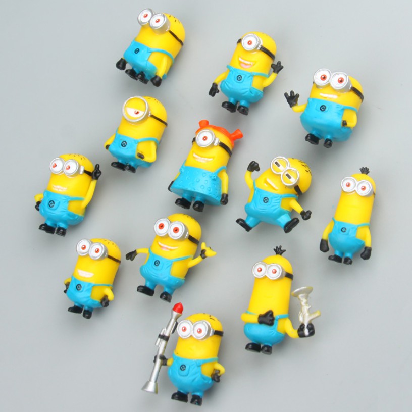 Bộ đồ chơi 12 mô hình Minion dễ thương - Kẻ cắp mặt trăng Despicable vui nhộn cho bé nhập vai và phát triển toàn diện