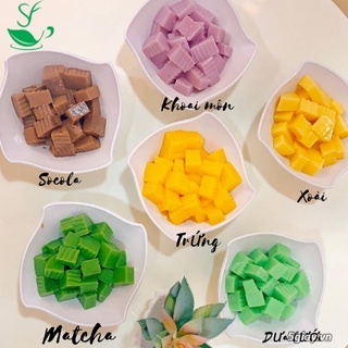 [RẺ VÔ ĐỊCH] 200gr bột matcha,khoai môn, socola, bột pudding trứng/flan mole
