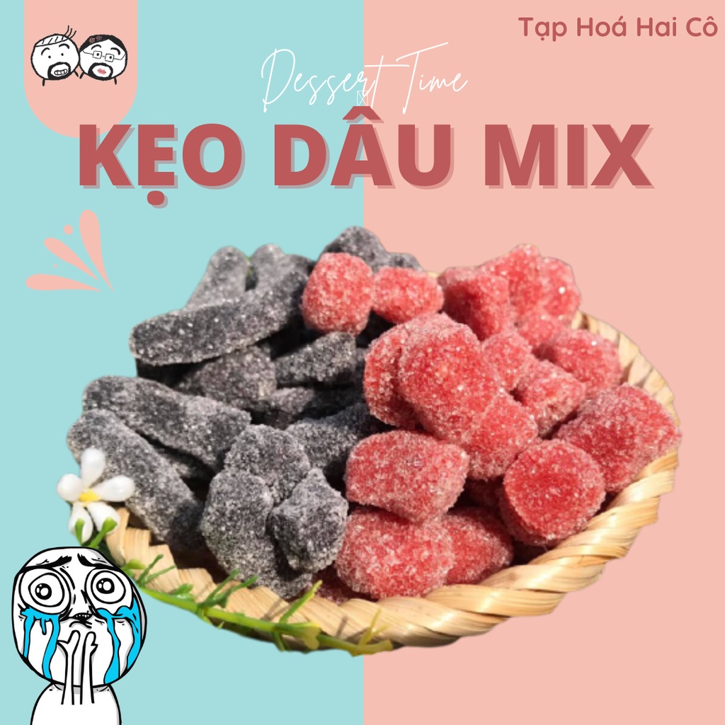 KẸO DÂU TÂY MIX KẸO DÂU TẰM