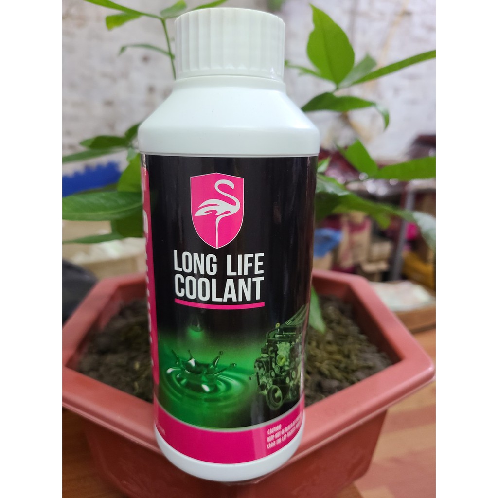 Chai Nước làm mát động cơ ô tô Flamingo Long Life CooLant F109G ( Chai Màu Xanh 500ml )