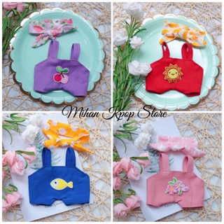 Set yếm + khăn cổ cho doll 20cm