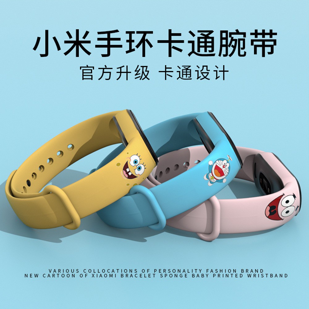 Dây đeo bằng Silicon thay thế thời trang cho đồng hồ thông minh Xiaomi Mi Band 6 5 4 3