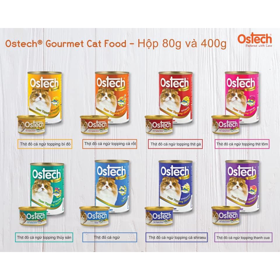 [Rẻ vô địch] [Siêu Sale] Pate Lon Cho Mèo OSTECH Cấp Nước Chống Sạn Thận 400gr