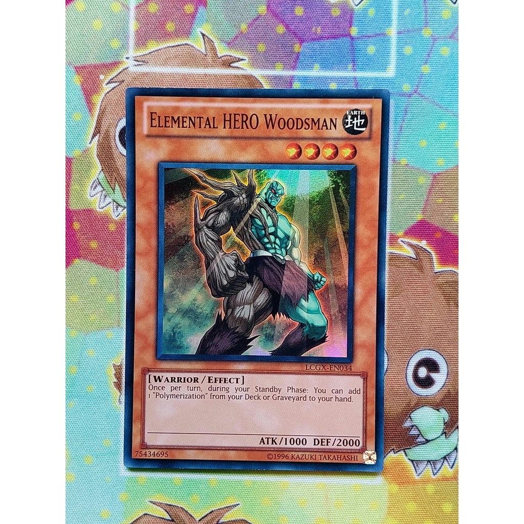 Thẻ Bài Mint90 Yugioh Monster Elemental Hero Woodsman
